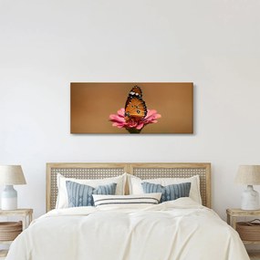 Tablou cu fluture pe floare (120x50 cm)