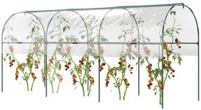 Outsunny Seră de grădină seră pentru roșii 4 arcuri din oțel pânză din PVC 4 x 1,23 x 1,71 m verde | Aosom Romania