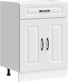 vidaXL Dulap de bază de bucătărie „Kalmar” din lemn prelucrat alb