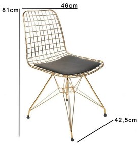 Set de scaune de sufragerie Tivoli Gold, 2 buc.