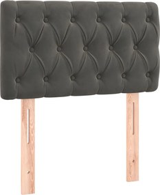 vidaXL Tăblie de pat, gri închis, 80x7x78/88 cm, catifea