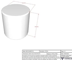 Taburet MOON roz, din țesătură bouclé, multifuncțional – Vipack