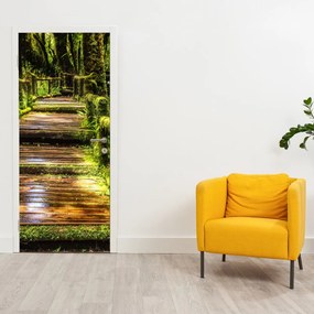 Fototapet pentru ușă - Scări în pădurea tropicală (95x205cm)