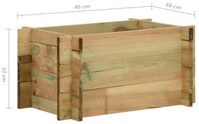 Strat inaltat legume gradina, 40 cm, lemn de pin tratat 1, Maro, 40 cm