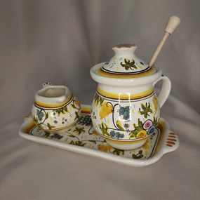 Set ceramică servit ceai/cafea model lusitan