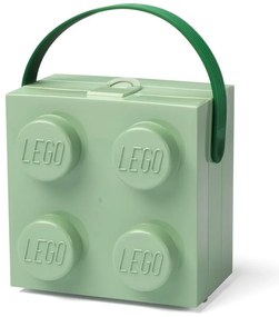 Cutie depozitare LEGO cu mâner, verde