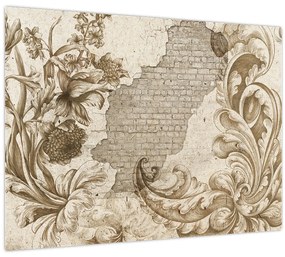 Tablou - Perete cu flori (70x50 cm)