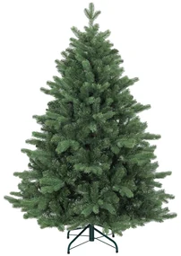 HOMCOM Brad de Crăciun Artificial cu 847 Crengi, Brad de Crăciun Realist Pliabil cu Bază Metalică, Ø105x150 cm, Verde | Aosom Romania