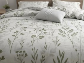 Lenjerie din bumbac Renforce LEAFORA alba Dimensiune lenjerie de pat: 70 x 90 cm | 140 x 220 cm