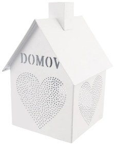 InDecor Suport metalic pentru lumânări House -Home alb , 12 x 12 x 17 cm