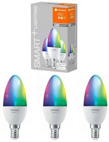 SET 3x bec LED RGBW dimabil SMART+ E14/5W/230V 2700K-6500K - Ledvance
