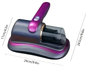 VERK Aspirator portabil fără sac pentru acarieni cu filtru antialergic și lumină UV - violet