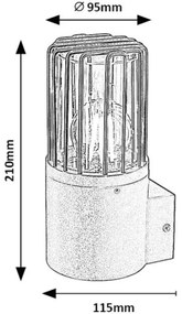 Aplică de exterior Rabalux 77083 HAREN 1xE27/60W/230V IP54 negru