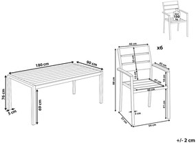 Set mobilier de grădină Valero (negru) . 1076388