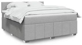 vidaXL Pat continental, gri deschis, 180x200 cm, material textil