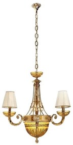 Candelabru cu 3 brate clasic LUX realizat manual Amber