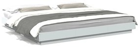 3281168 vidaXL Cadru de pat alb 180x200 cm din lemn prelucrat