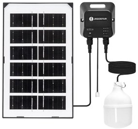 Lustră LED solară Aigostar LED/35W/12V 3000 mAh 6500K d. 10 cm