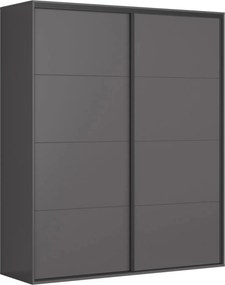 Dressing FLEX, gri grafit, PAL, cu 2 usi, 200x66x240 cm