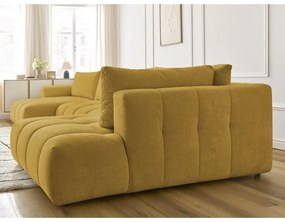 Colțar galben muștar extensibil/cu spațiu de depozitare (cu colț pe partea dreaptă/în formă de "U") Fuji – Bobochic Paris