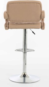 HR8403W Scaun Caramel Piele Ecologica Premium Soft cu Bază Cromata