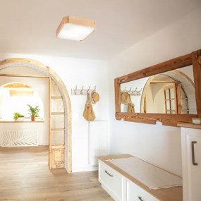 Plafonieră OAK SQUARE 2xE27/15W/230V 35x35 cm stejar