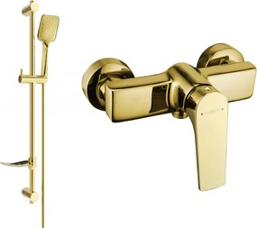 Mexen Lynx DF62 baterie de duș cu set de duș, auriu - 74594DF62-50