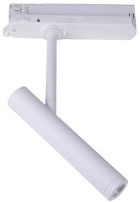 Spot LED directionabil pentru sina trifazata MAXLIGHT, PISTOL alb