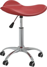 vidaXL Scaun de masă pivotant, roșu vin, piele ecologică