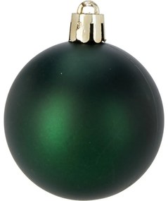 Set de 16 ornamente de Crăciun Festive Sparkles,verde, diametru 6 cm, plastic