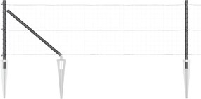 vidaXL Stâlp de gard. 26 pcs Gri 3,2 x 3,2 x 145 cm