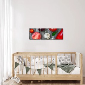 Tablou cu legume (cu ceas) (90x30 cm)