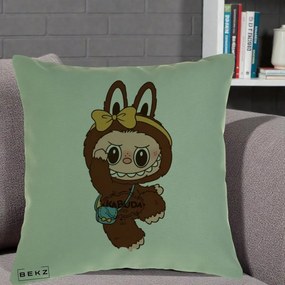 Perna Personalizata Kabuda Maro cu Funda Aurie, 40x40 cm, Verde, Husa Detasabila, Perna Inclusa, BEKZ®