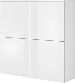 Dulap LIVO KM100, alb, cu 4 usi, 100x29x100 cm