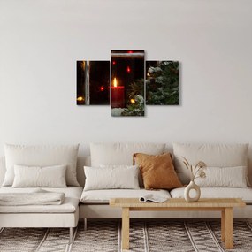 Tablou - Lumânare strălucitoare de Crăciun (90x60 cm)