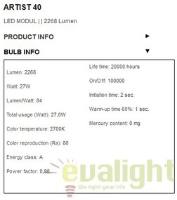 Lustra,Pendul design modern, diam.40cm, finisaj cupru, LED Artist 40 83093030 NL