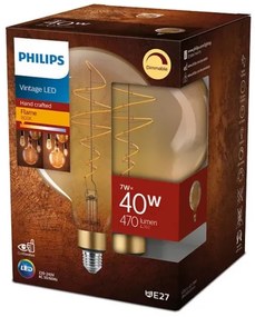 Bec dimmabil LED VINTAGE Philips G200 E27/7W/230V 2000K