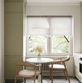 Lustra suspendata cu textura granulata Davo 43cm, alb piatra