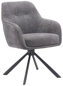 Set de scaune de sufragerie gri 2 buc. tapițat Avola – Unique Furniture