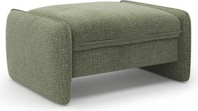 Taburet verde cu tapițerie din chenille Georgia – Micadoni