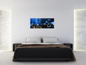 Tablou cu fluturi alabstre (120x50 cm)