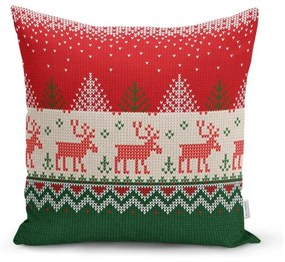 Set 4 fețe de pernă și un napron de masă cu model de Crăciun Minimalist Cushion Covers Merry Christmas