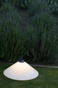 Lustra/Pendul portabil iluminat exterior decorativ SAIGON R55 gri/alb