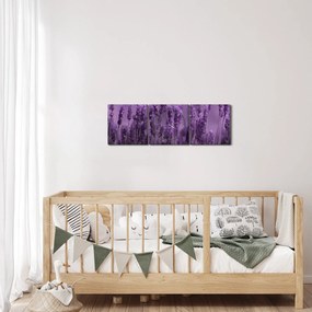 Tablou - Lavanda (cu ceas) (90x30 cm)