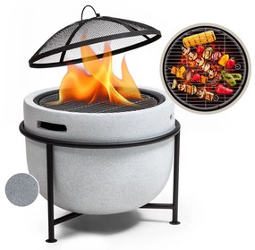 Blumfeldt Grail, vatră cu grătar, MGO și carcasă din oțel, inclusiv protecție împotriva scânteilor