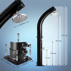Duș solar BOW. 20l, negru Monzana