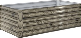 Outsunny Jardinieră mare dreptunghiulară din oțel galvanizat pentru terasă cu bază deschisă 180x90x57,5 cm Natural | Aosom Romania
