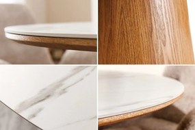 Masa rotunda, Ceramica Alba, Furnir Stejar, UNIQUE 120cm A-45143 VC