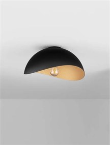 Lustra aplicata design decorativ OPSI negru/auriu D-30cm