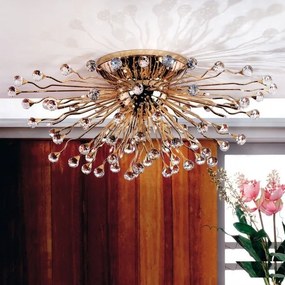 Lustra LUX Cristal Swarovski Spectra, Galaxy Gold plated, 100x70cm